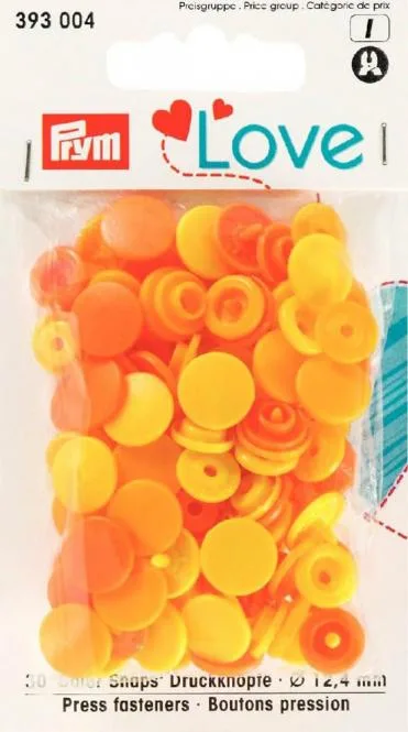 Prym Color Snaps Gelb/Orange Mix