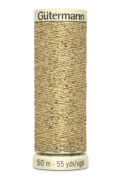 Spule Gütermann Metallic Effektgarn in Gold, Farbcode 24