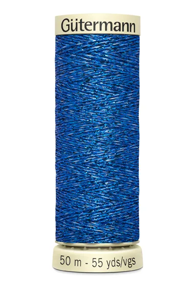 Spule Gütermann Metallic Effektgarn in Blau, Farbcode 315