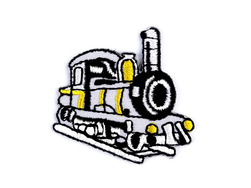 Aufbügler Lokomotive Hellgrau, Motiv in der Ansicht