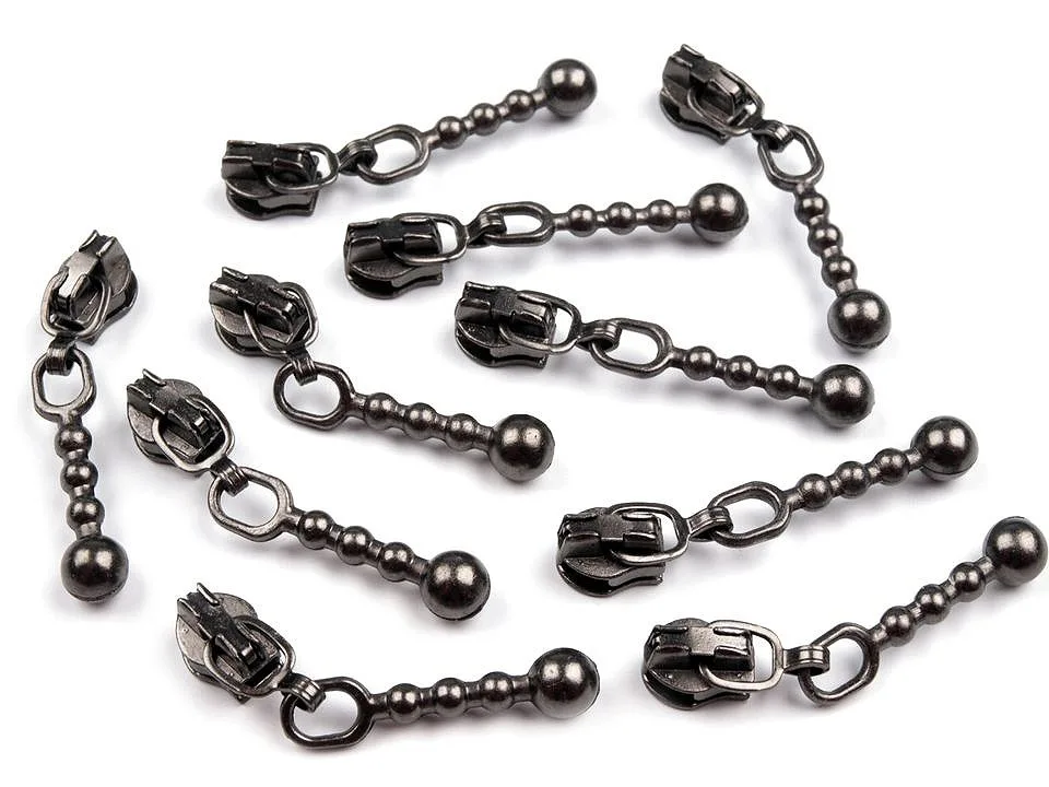 Zipper Schieber in Schwarz für spiralförmige Reißverschlüsse, 3 mm Spiralbreite