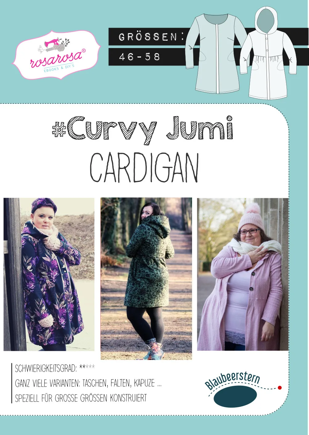 Schnittmuster Curvy Jumi Cardigan, Titelbild des Schnitts