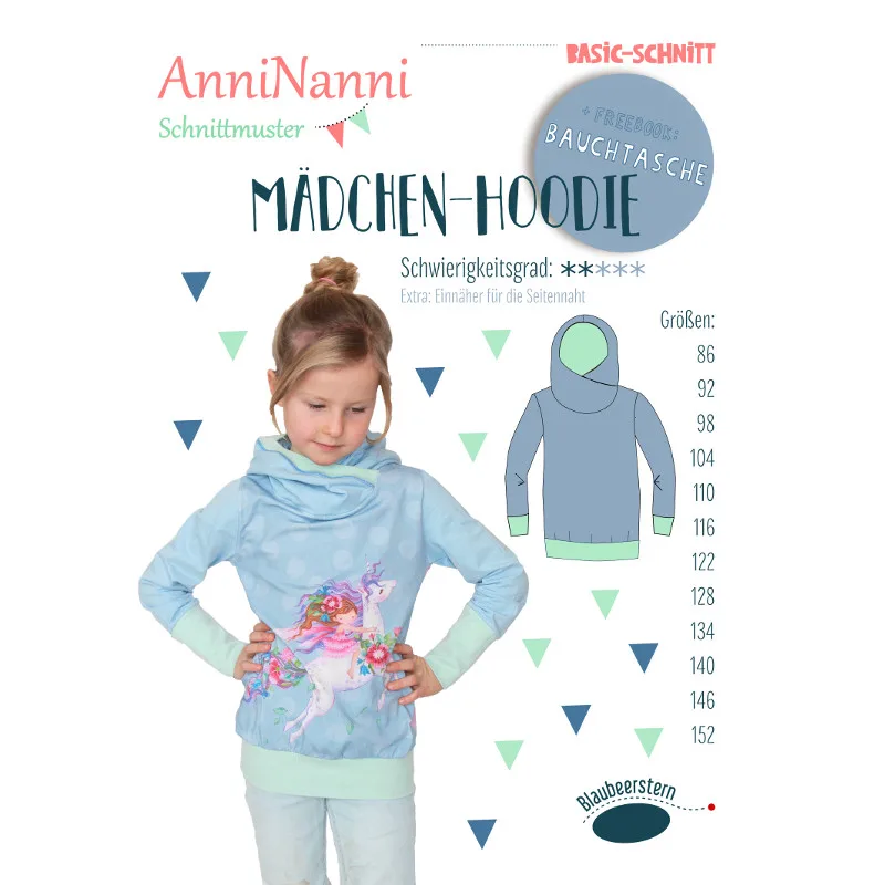 Schnittmuster Mädchen Hoodie von, Titelbild des Schnitts