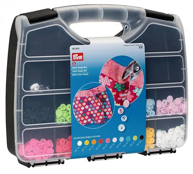 Prym Color Snaps Box (inkl. Snaps Bunt gemischt) in Schwarz