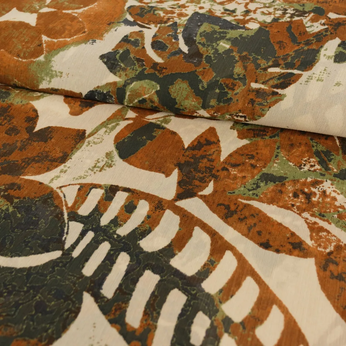 Chiffon in Braun/Beige, Meterware im Detail