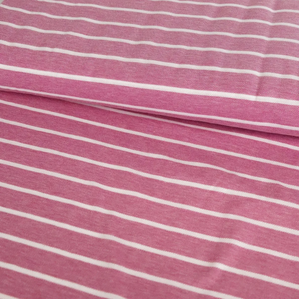 Piqué Waffelpiqué gewebt in Rosa /Weiß, Meterware im Detail