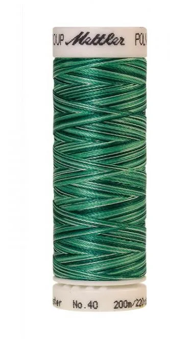 Spule Poly Sheen Multi Minty Leaves, bunt mit Smaragdgrün, Grün und Mint