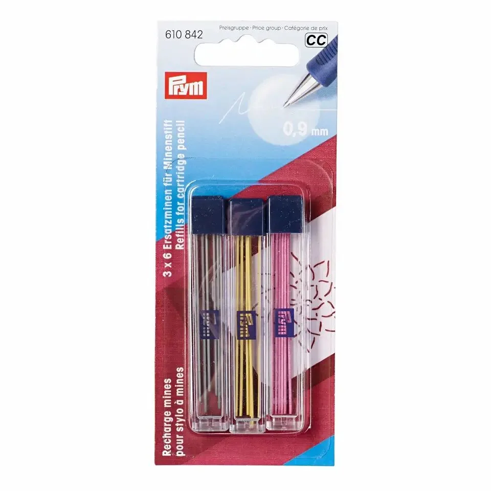Prym Ersatzminen für Minenstift farbig sortiert in Bunt