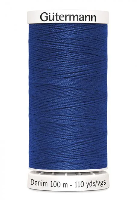 Spule Gütermann Denim Jeansnähgarn in Royalblau, Nummer 6756