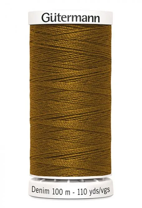 Spule Gütermann Denim Jeansnähgarn in Bronze, Nummer 2040