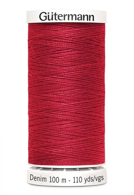 Spule Gütermann Denim Jeansnähgarn in Rot, Nummer 4495