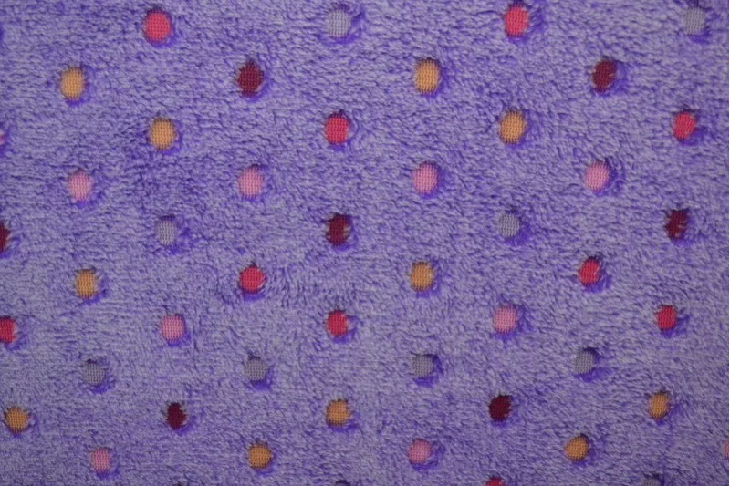 Fleece (Polar/Antipilling) Punkte in Lila, Meterware im Detail