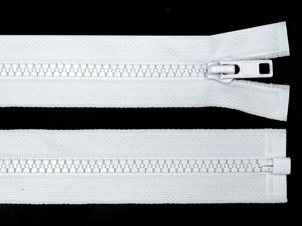 Reißverschluss teilbar 95 cm in Weiß, Spirale 5 mm