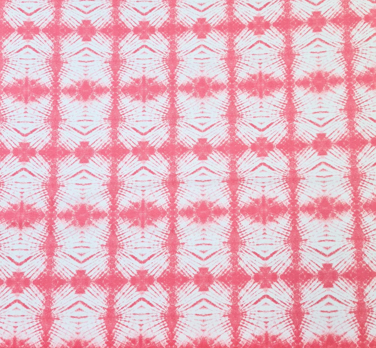 Sommersweat French Terry Batik in Weiß, Meterware im Detail