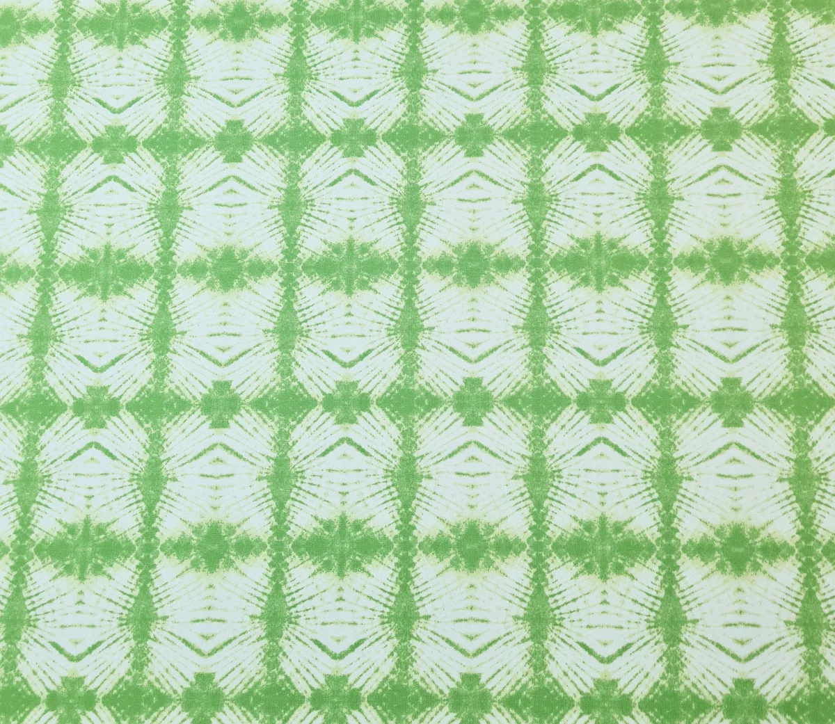 Sommersweat French Terry Batik in Limegrün/Weiß, Meterware im Detail
