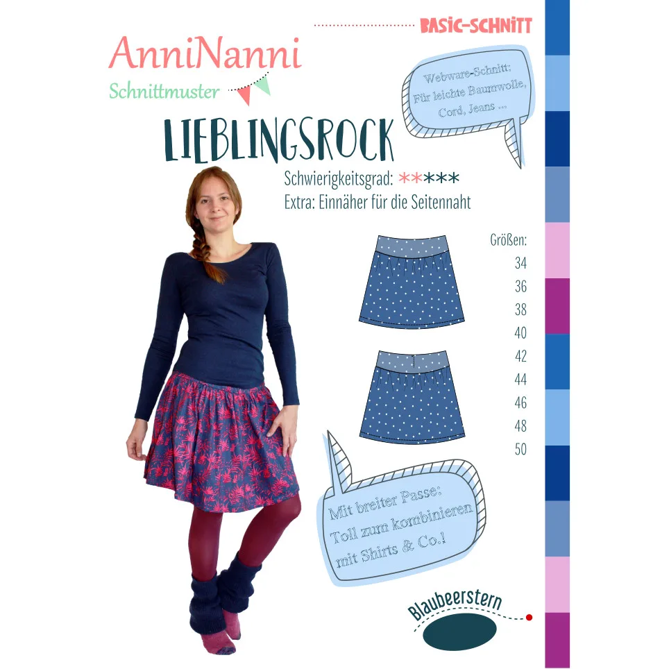 Schnittmuster Lieblingsrock AnniNanni by, Titelbild des Schnitts
