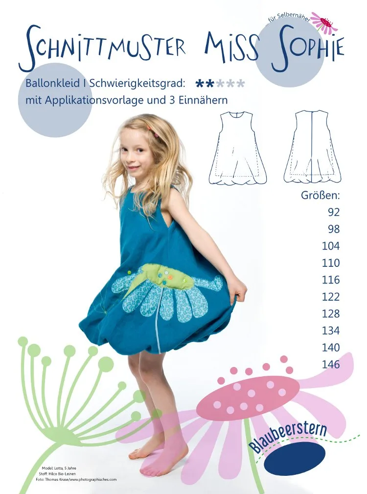 Schnittmuster Miss Sophie von, Titelbild des Schnitts