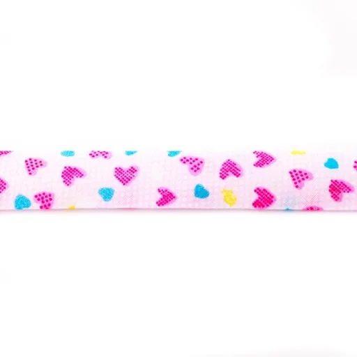 Schrägband in Rosa, Meterware im Ausschnitt