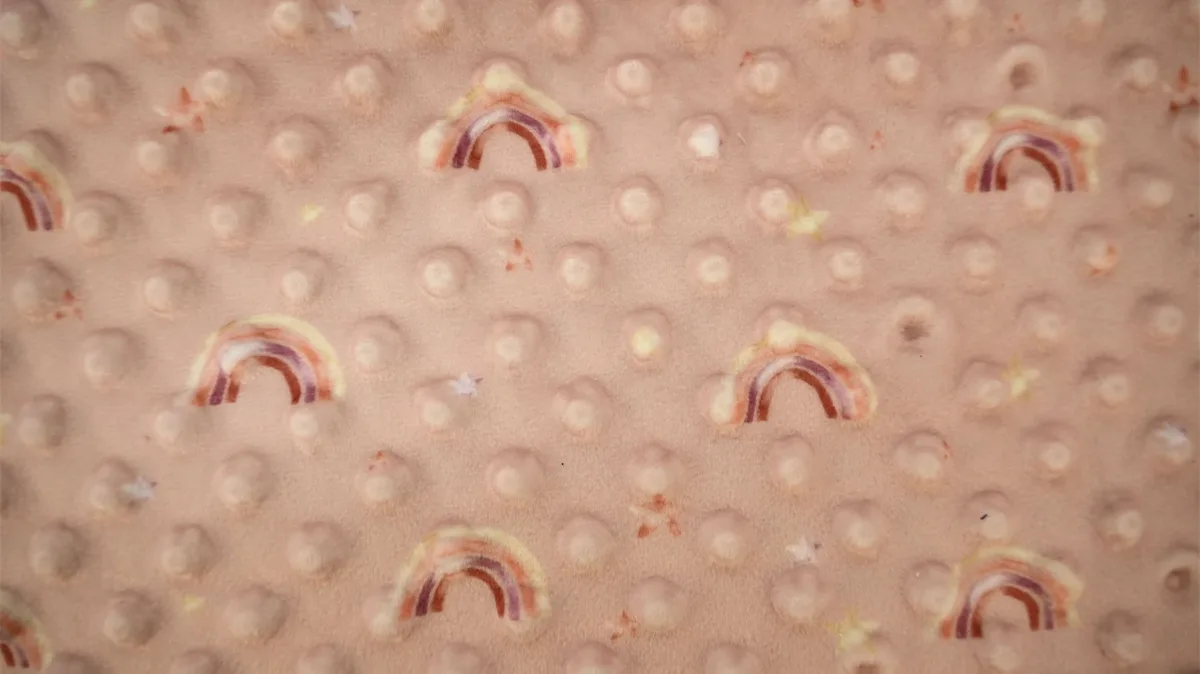 Fleece (Polar/Antipilling) Punkte in Altrosa, Meterware im Detail