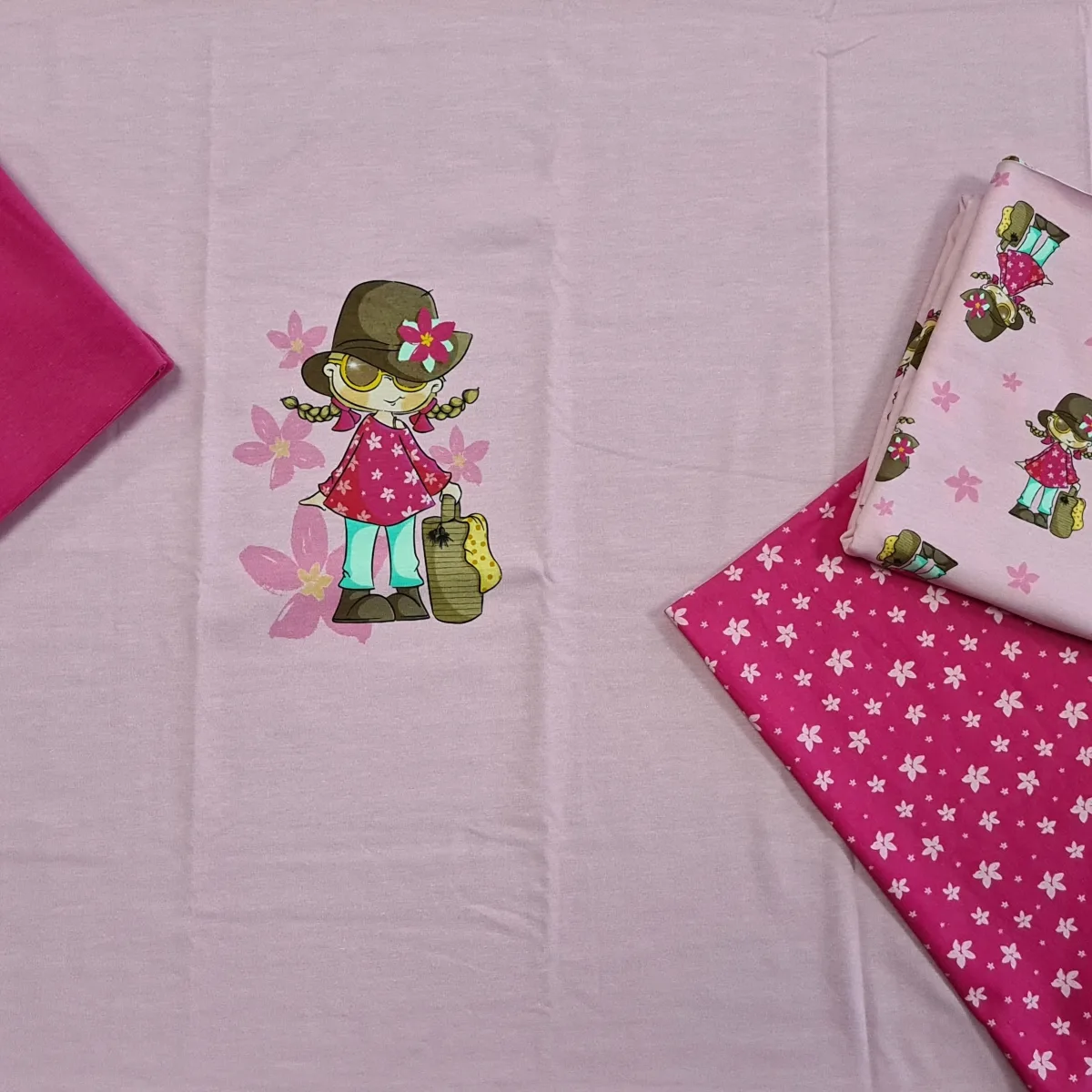Sparpaket Jersey Beachgirl Panel, Produktansicht