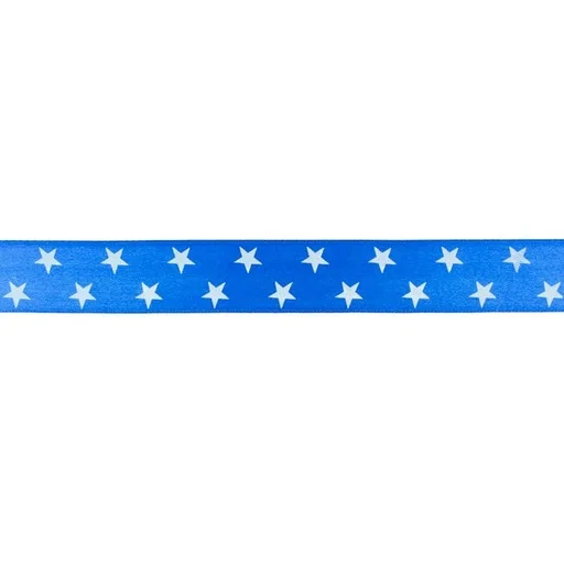 Satinband in Royalblau, Meterware im Ausschnitt