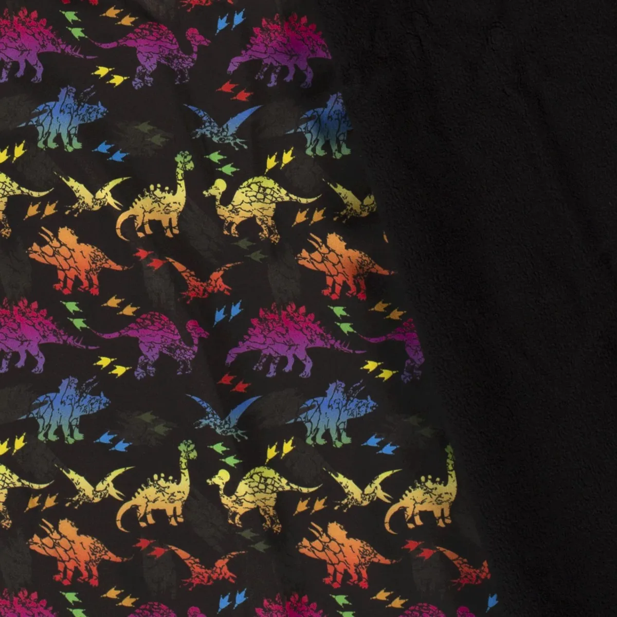 Softshell Tiermotive in Schwarz, Meterware im Detail