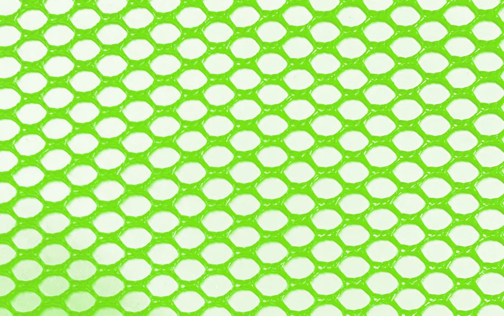 Netzstoff in Neongrün, Meterware im Detail