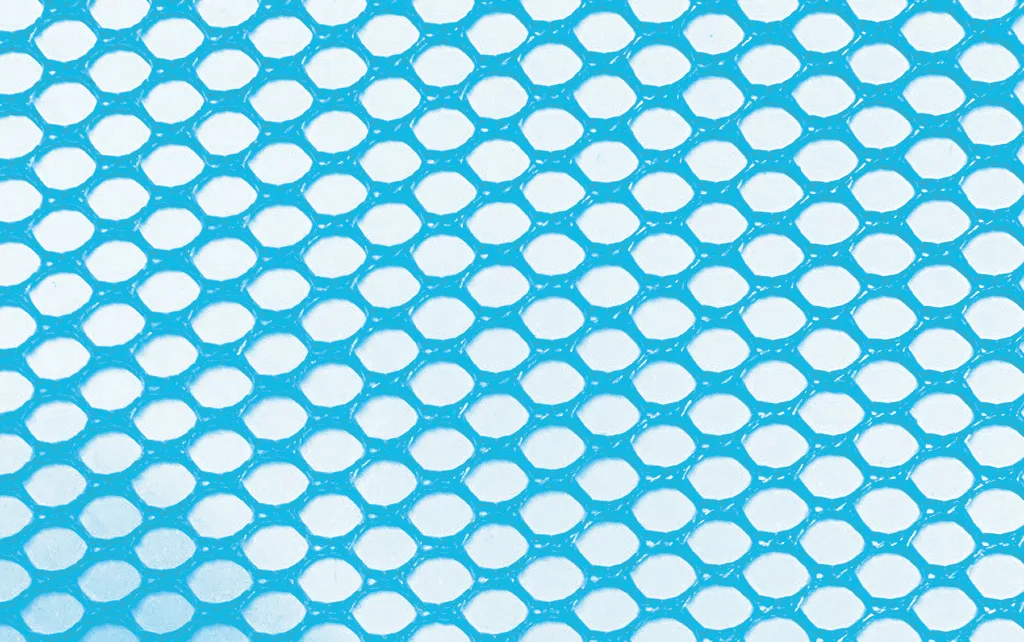 Netzstoff in Türkis, Meterware im Detail