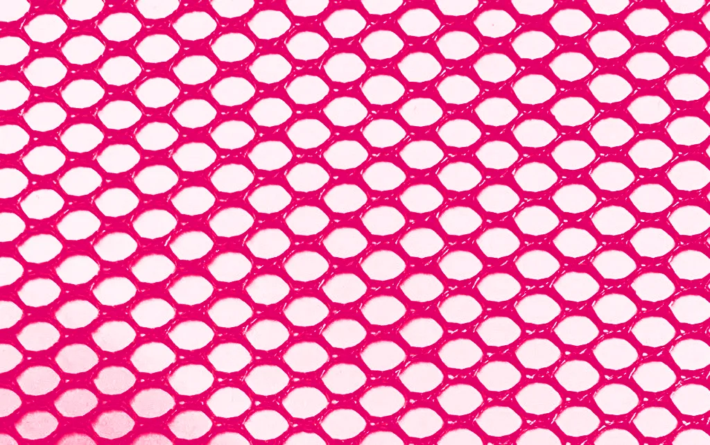 Netzstoff in Neonpink, Meterware im Detail