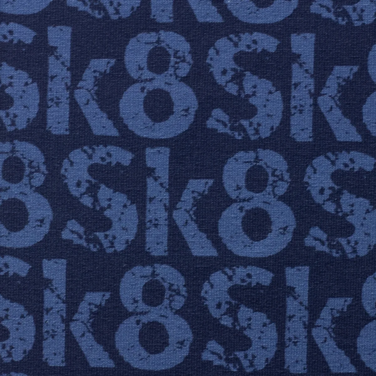 Sommersweat French Terry in Blau, Meterware im Detail