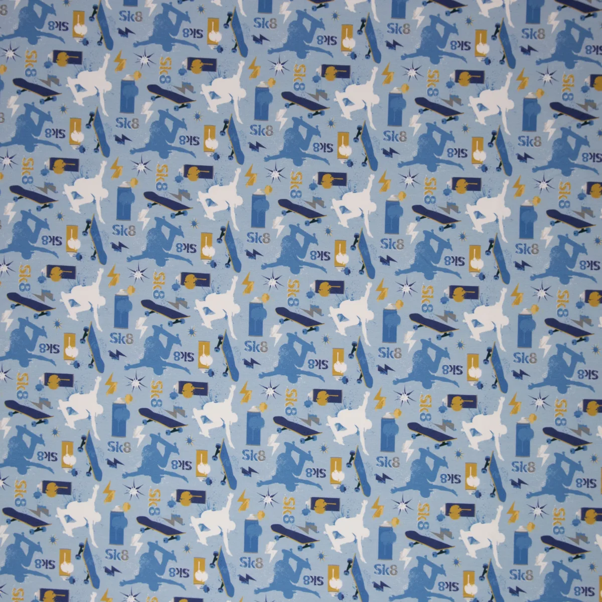 Sommersweat French Terry in Blau, Meterware im Detail