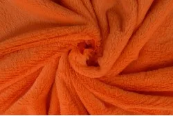 Plüsch Teddy Minky in Orange, Meterware im Detail
