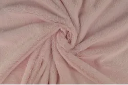 Plüsch Teddy Minky in Babyrosa, Meterware im Detail