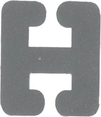 Bügelapplikation Reflex Buchstabe H, Motiv in der Ansicht