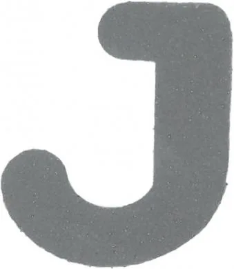 Bügelapplikation Reflex Buchstabe J, Motiv in der Ansicht