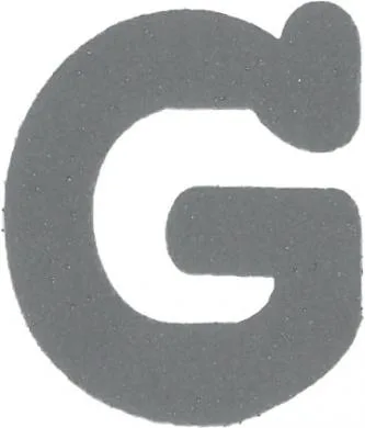 Bügelapplikation Reflex Buchstabe G, Motiv in der Ansicht