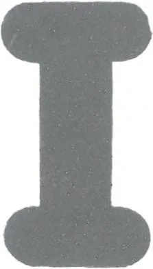Bügelapplikation Reflex Buchstabe i, Motiv in der Ansicht