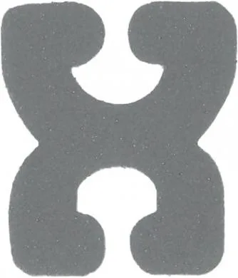 Bügelapplikation Reflex Buchstabe X, Motiv in der Ansicht