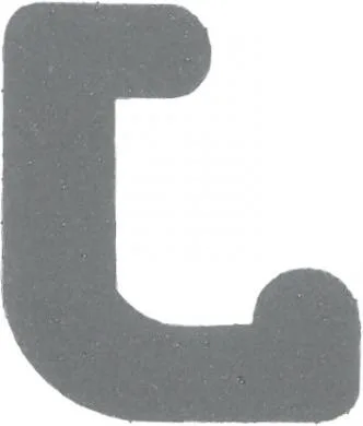 Bügelapplikation Reflex Buchstabe L, Motiv in der Ansicht