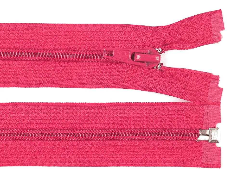 Reißverschluss teilbar 55 cm in Pink, Spirale 5 mm