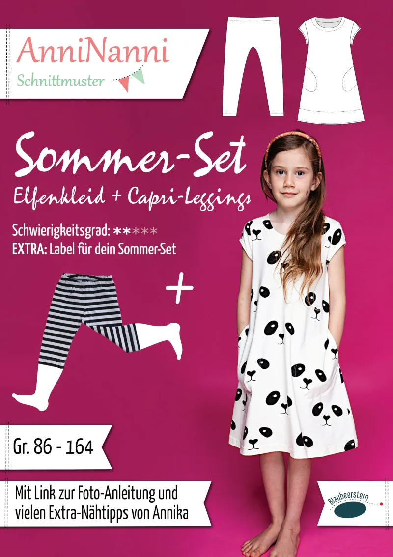 Schnittmuster Sommer-Set (Elfenkleid +, Titelbild des Schnitts