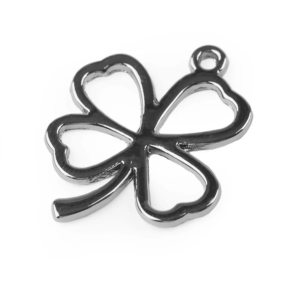 Dekoanhänger Kleeblatt in Schwarz, Produktansicht