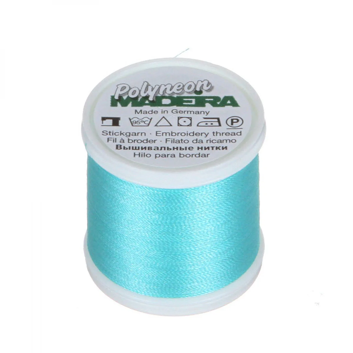 Spule Madeira Polyneon Stickgarn in Aqua, Farbcode 1645