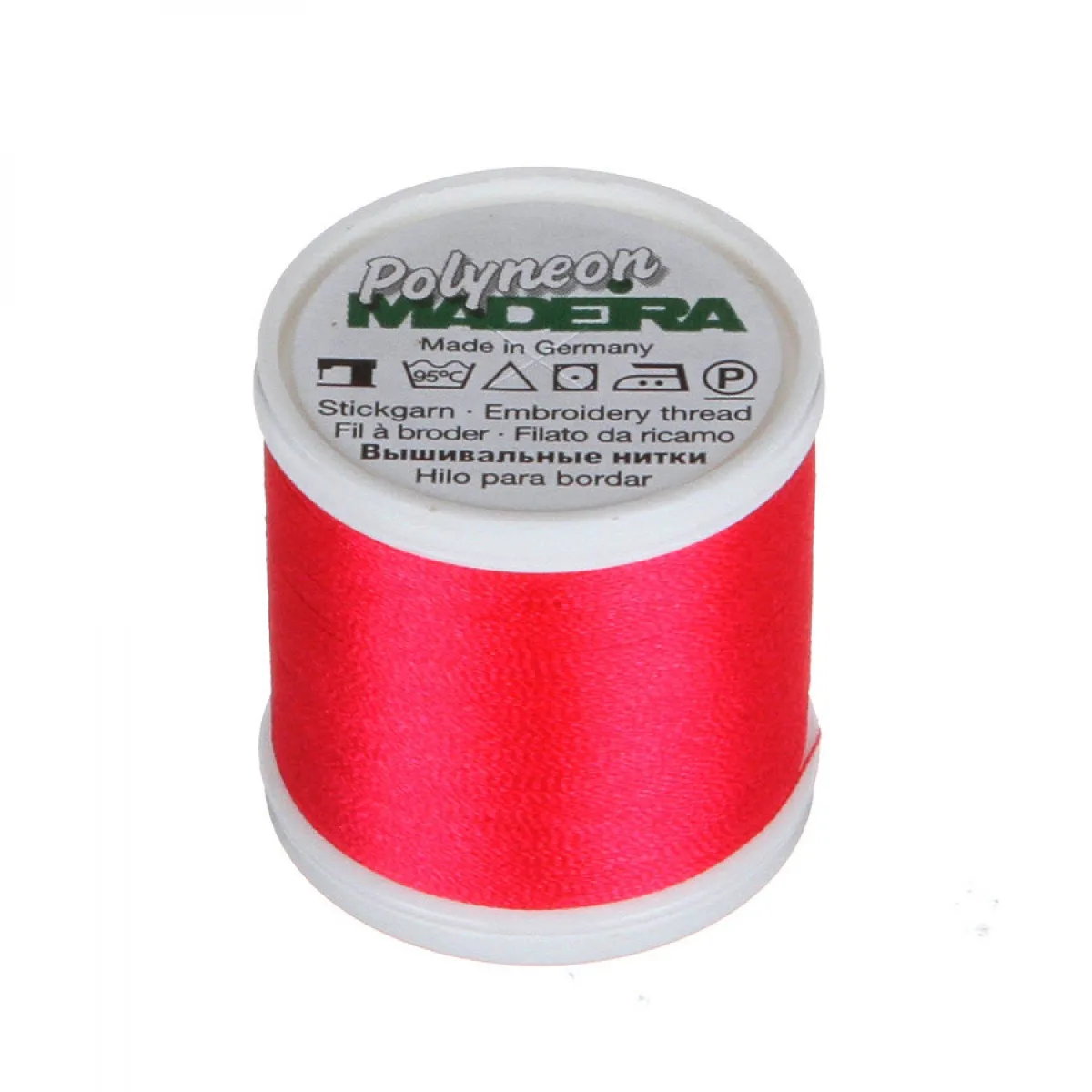 Spule Madeira Polyneon Stickgarn in Neon Pink, Farbcode 1910