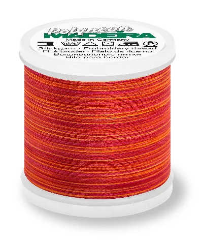 Spule Madeira Polyneon Multicolor Open Fire, bunt mit Rot, Kirschrot und Orange