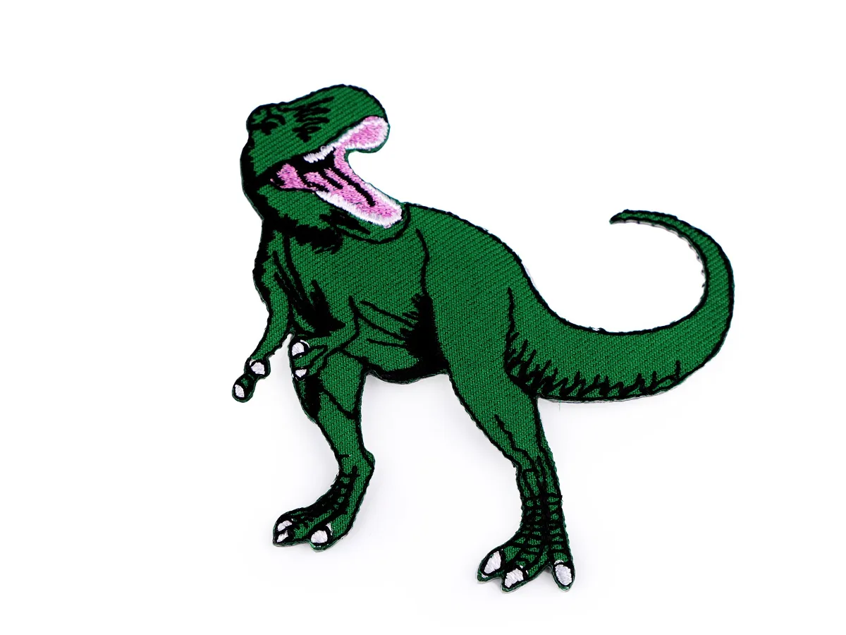 Aufbügler Dinosaurier, Motiv in der Ansicht