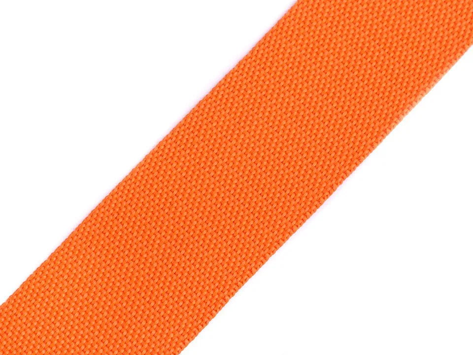 Gurtband Uni in Orange, 40 mm breit, Meterware im Ausschnitt