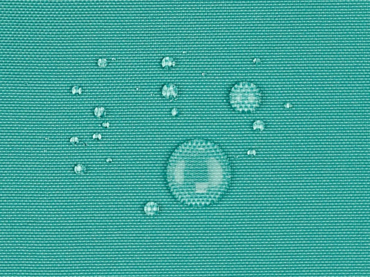 Outdoorstoff (wasserdicht) in Seegrün, Meterware im Detail