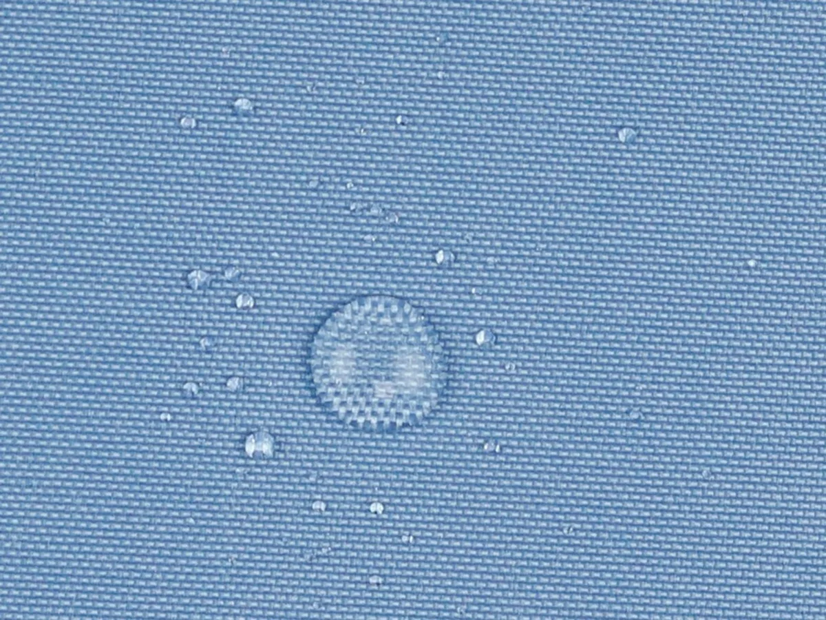 Outdoorstoff (wasserdicht) in Jeansblau, Meterware im Detail