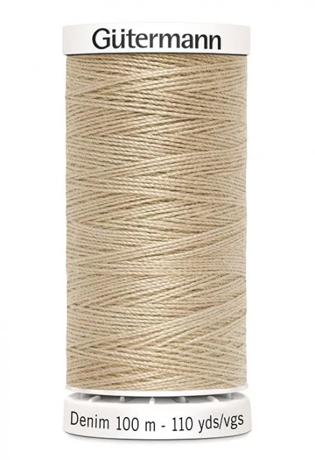 Spule Gütermann Denim Jeansnähgarn in Beige, Nummer 2795